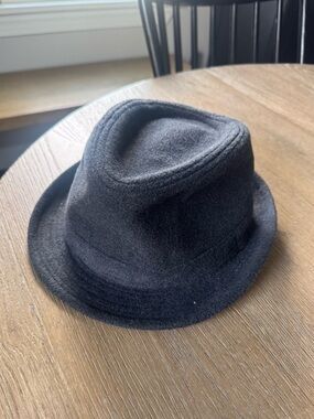 Black Wool Fedora Hat